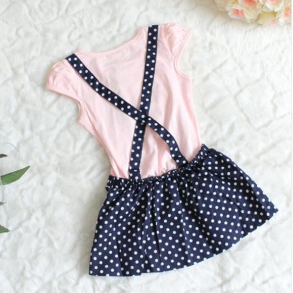 All Dolled Up Toddler Girls Summer Dress - Navy - Picture 2 of 5